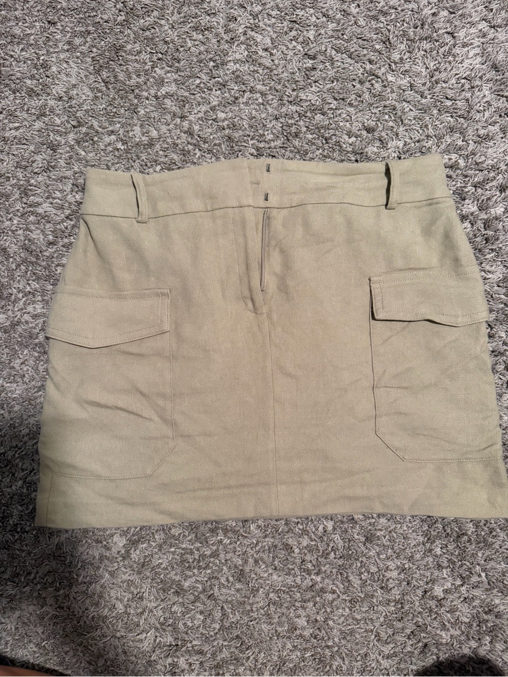 Express High-Rise Mini Skirt in Khaki